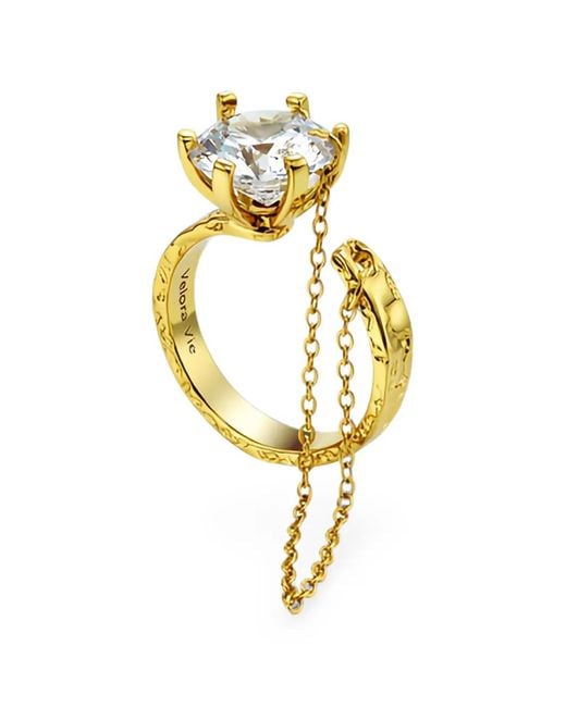 Velora Vie Metallic The Bound Flame Embellished Ring