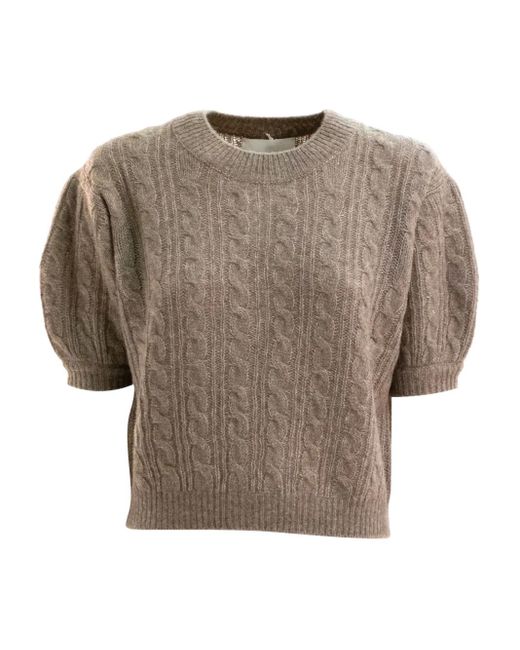 T-Shirt Con Maniche A Palloncino di Lisa Yang in Brown
