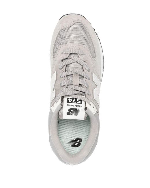 New Balance Suede 574 Panelled Low-top Sneakers in Grey (White) - Save 20%  | Lyst