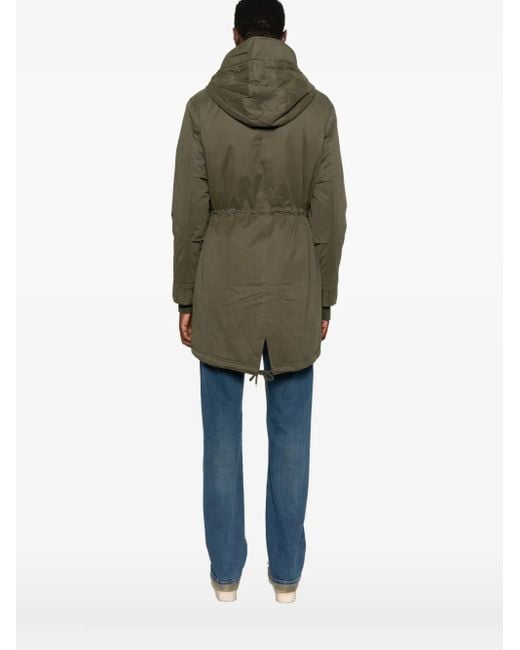 Chaqueta con capucha y cordones en el dobladillo Anerkjendt de hombre de color Green