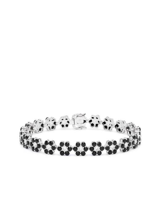 Hatton Labs White Daisy Tennis Embellished Bracelet for men