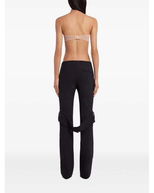 Courreges Bootcut Broek in het Black