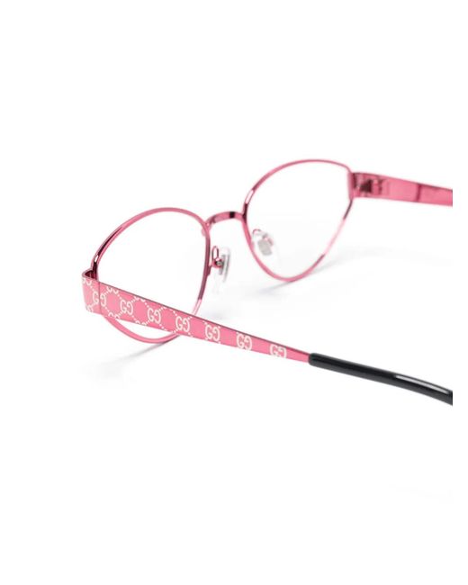 Gucci Pink Oval-Frame Glasses