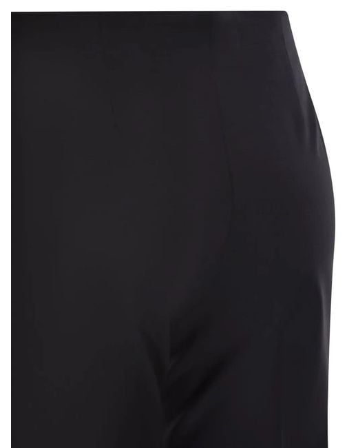 PT Torino Blue Gioia High-Waist Slit Trousers