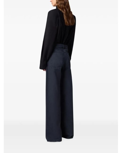 MSGM Blue Wide-Leg Jeans