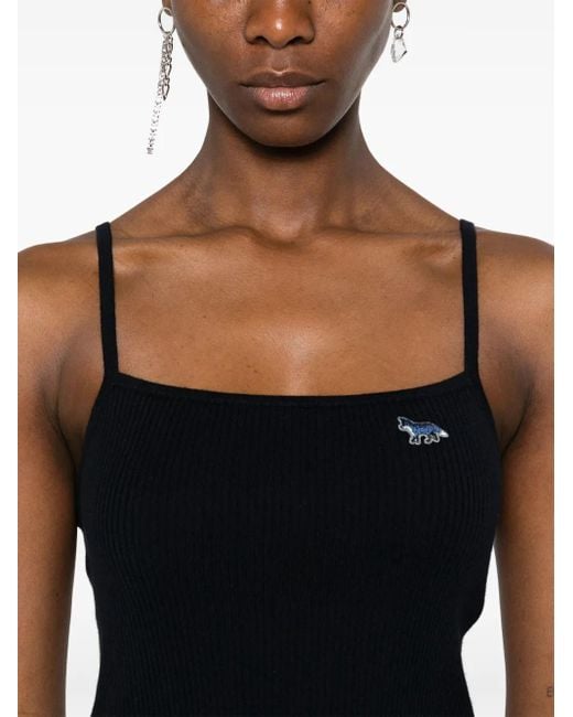 Maison Kitsuné Black Fox Pattern Tank Top