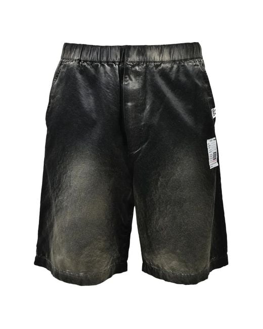 Maison Mihara Yasuhiro Sun Faded Satin Shorts in Gray for Men | Lyst