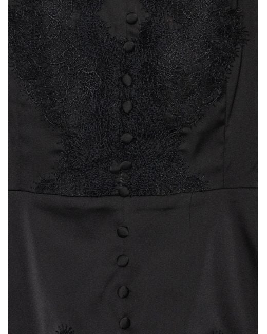 ROTATE BIRGER CHRISTENSEN Black Camisole Lace Top