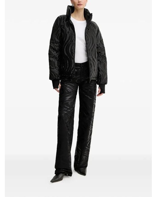 ARMANI EXCHANGE Black Zebra-Pattern Jeans