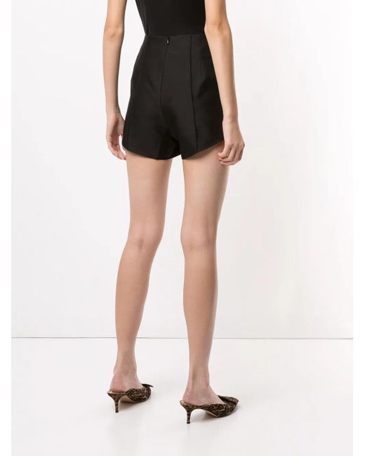 Macgraw Black Poet Pleat-Detail Shorts