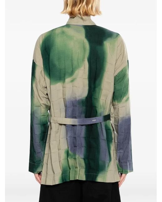 Homme Plissé Issey Miyake Green Dawn Edge Belted Shirt for men