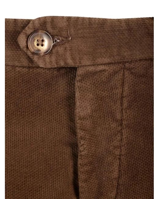 Al Duca D'aosta Brown Belt-Loop Trousers for men