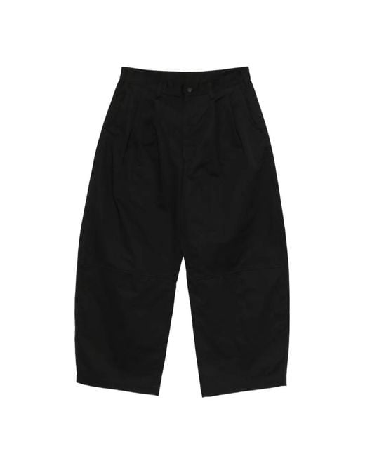 Comme des Garçons Black Pleated Panelled Trousers for men
