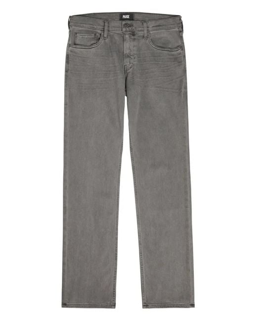 PAIGE Gray Normandie Straight-Leg Jeans for men