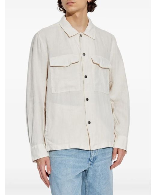 Rag & Bone White Linen Shirt Jacket for men