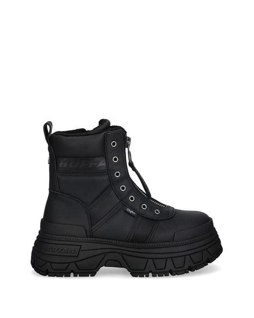Buffalo Black Zip Detail Boots