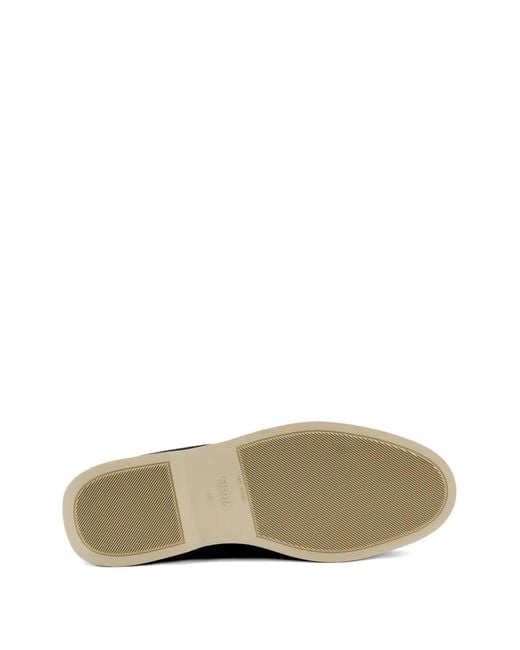 Frau Blue Almond-Toe Loafers for men