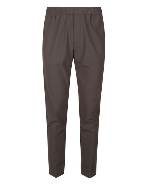 Pmds Gray Steve Elasticated-Waistband Trousers for men