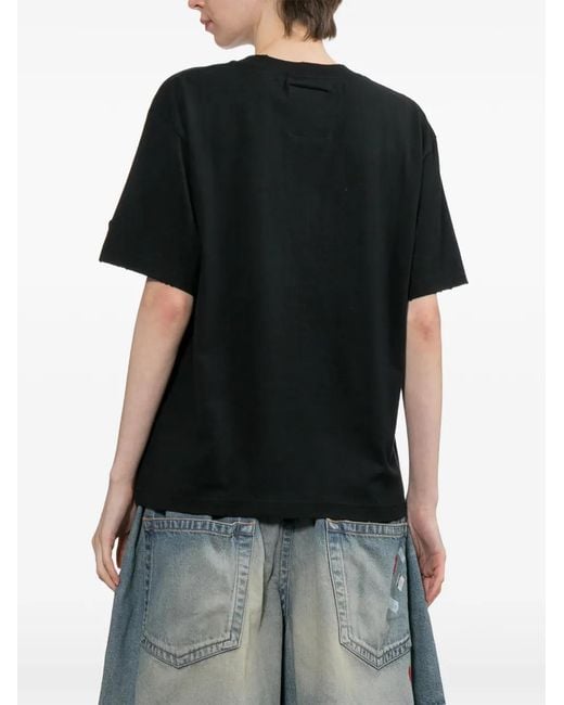 Maison Mihara Yasuhiro Black Kid Doodle Printed T-Shirt