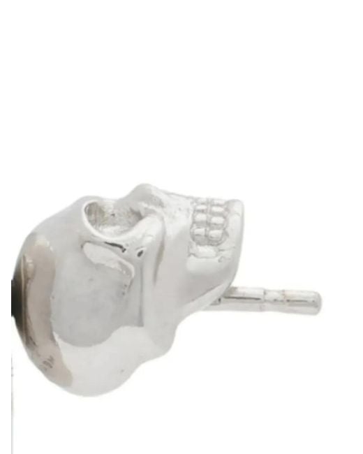 McQueen White Skull Earring