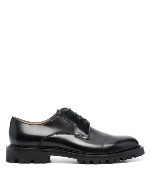Scarosso Black Chunky-Soled Derby Shoes for men