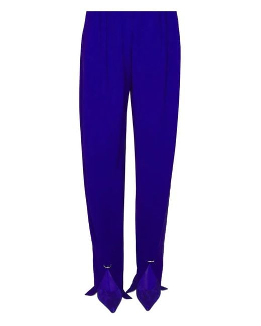Pantalones con dobladillo con abertura Mugler de color Blue