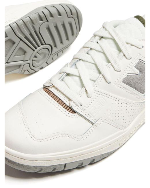Baskets 550 en cuir New Balance en coloris White