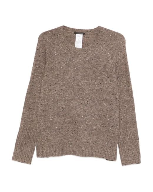 Marina Rinaldi Brown Congo Crew Neck Sweater