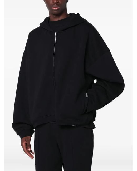 Represent Blue Zip-Up Hooded Cardigan for men