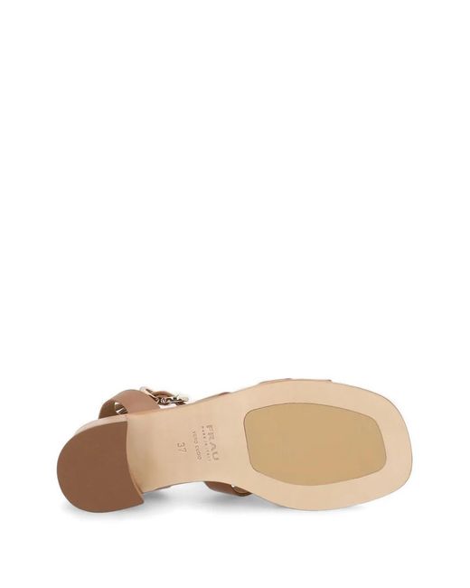 Frau Brown Block-Heel Sandals