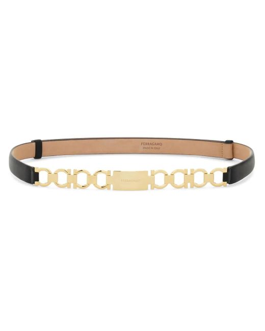 Ferragamo White Gancini Extendable Bijoux Belt