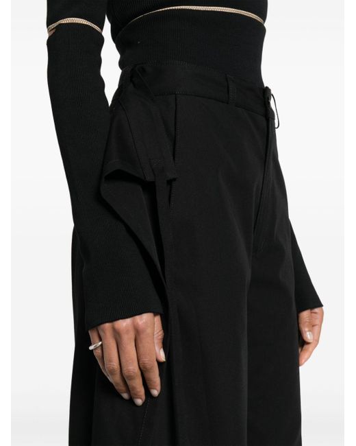Pantalon ample à design portefeuille MM6 by Maison Martin Margiela en coloris Black