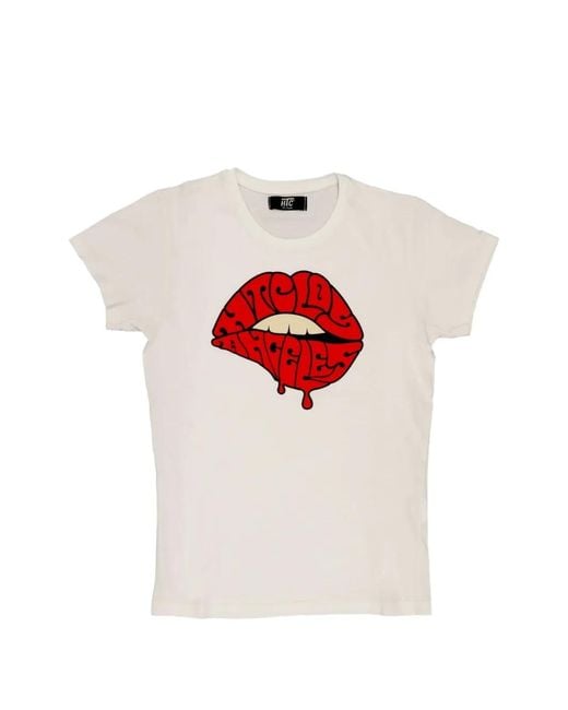 HTC White L.A Lips T-Shirt