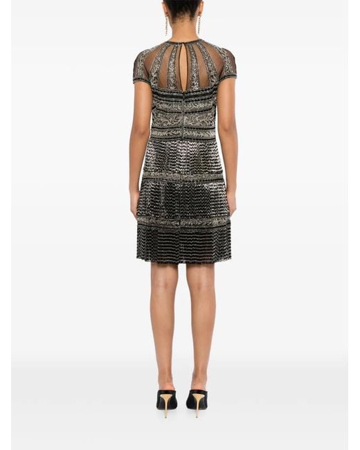 Naeem Khan Gray Art Deco Dress