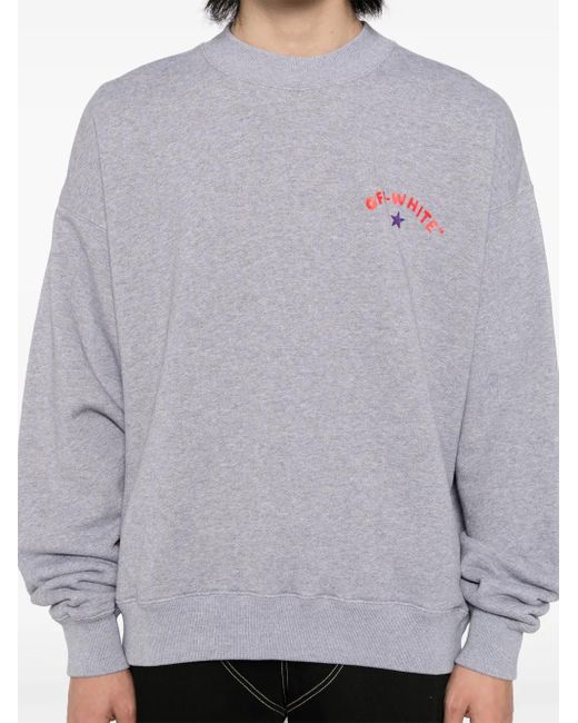 Sudadera con logo estampado Off-White c/o Virgil Abloh de hombre de color Gray