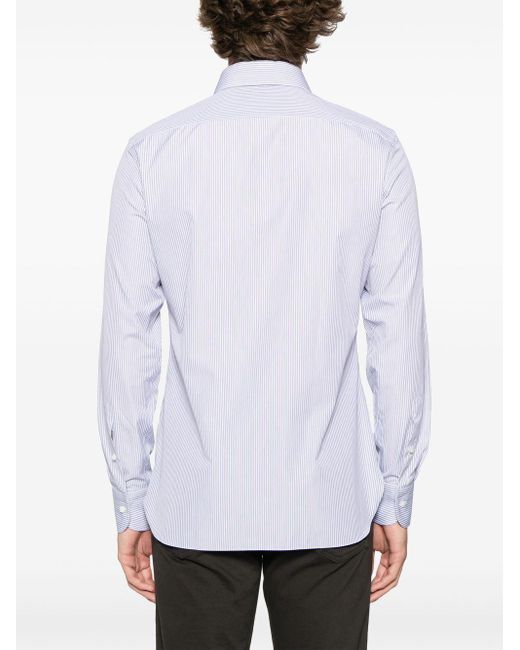 Zegna White Striped Shirt for men