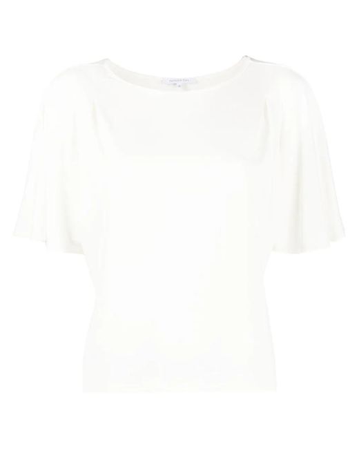 Patrizia Pepe White Relaxed-Fit Short-Sleeve T-Shirt