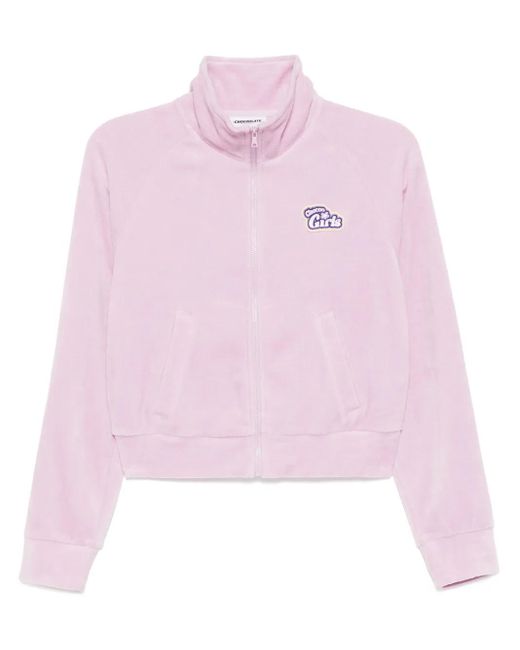 Chocoolate Pink Logo-Patch Jacket