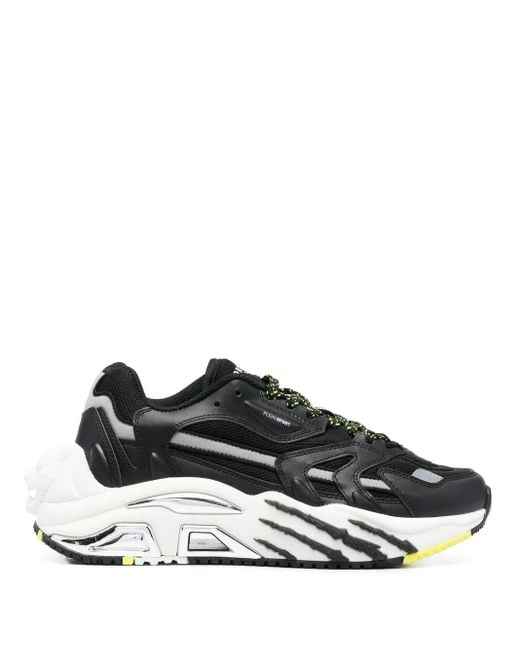 Philipp Plein Black Runner Low-Top Sneakers