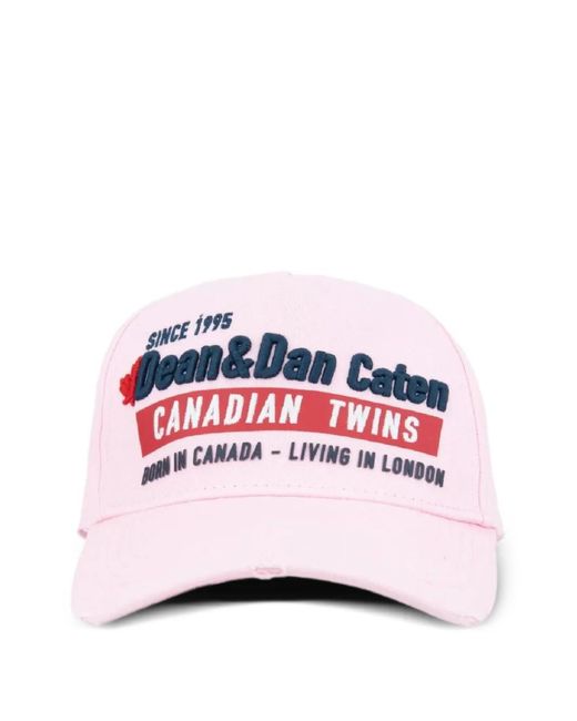 DSquared² Pink Adjustable-Strap Hat for men