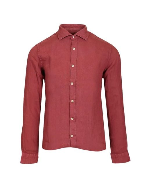 Al Duca D'aosta Red Button-Fastening Shirt for men