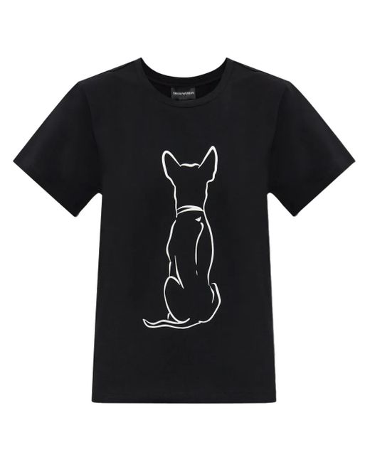 Emporio Armani Black We Love Dogs T-Shirt