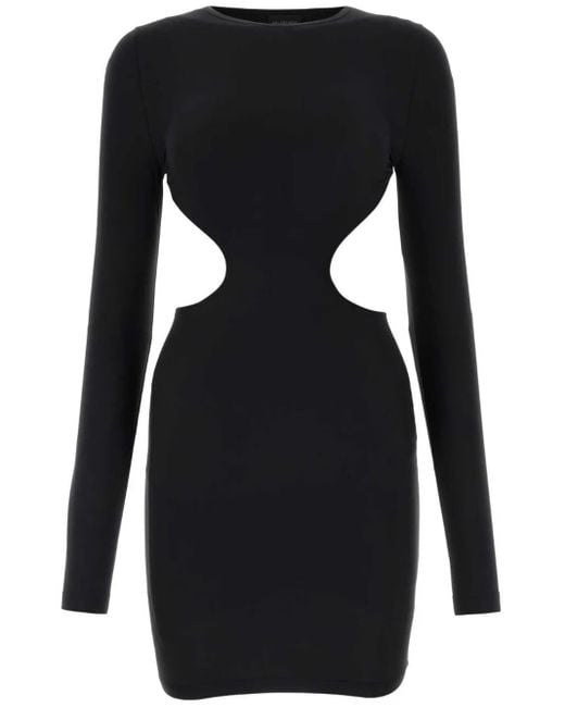 Balenciaga Blue Cut-Out Long-Sleeved Minidress