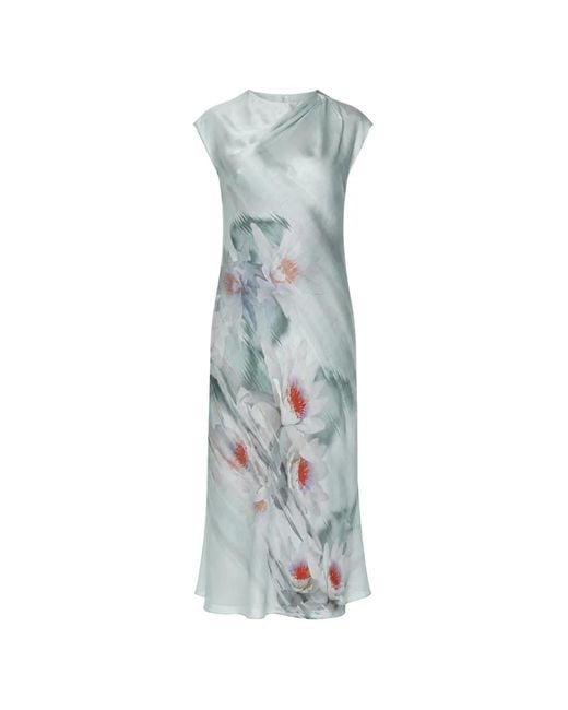 Ted Baker Blue Shayyla Floral-Print Midi Dress