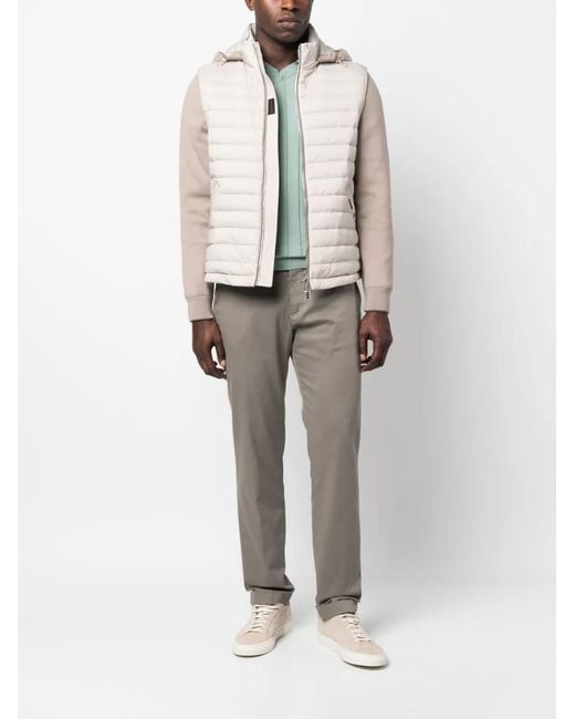 Moorer Natural Padded Bomber Jacket for men
