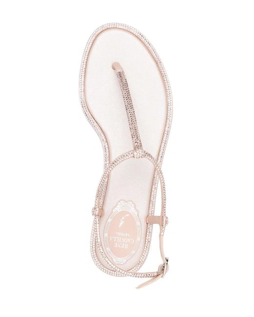 Rene Caovilla White Diana Sandals