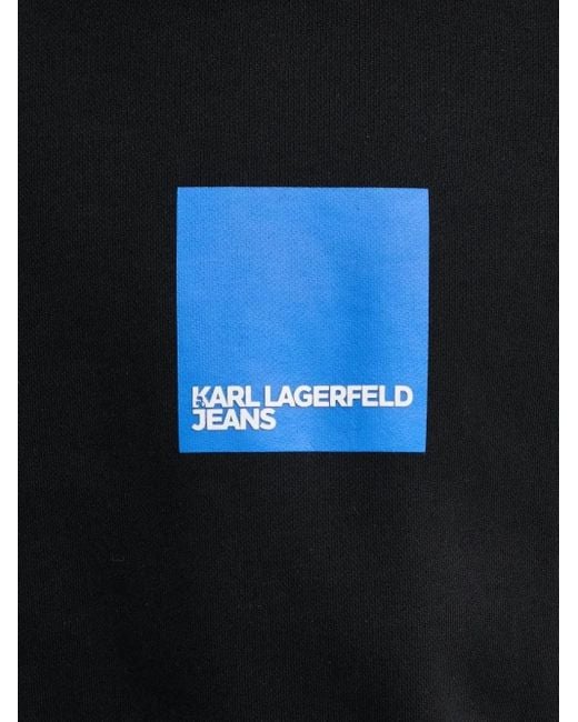 Karl Lagerfeld Black Logo-Patch Sweatshirt for men
