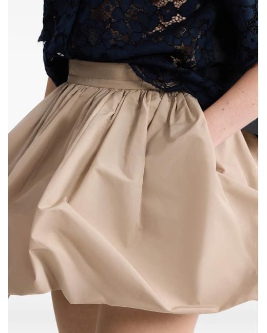 Patou Natural Bloomer Mini Pleated Skirt