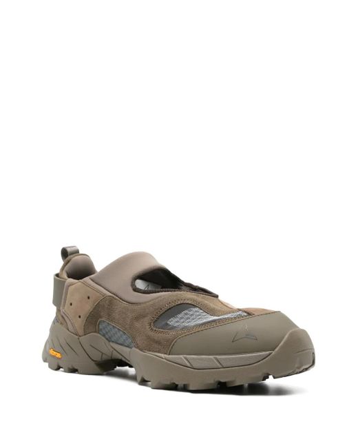 Roa Gray Perforated Suede Panelled Sandals for men