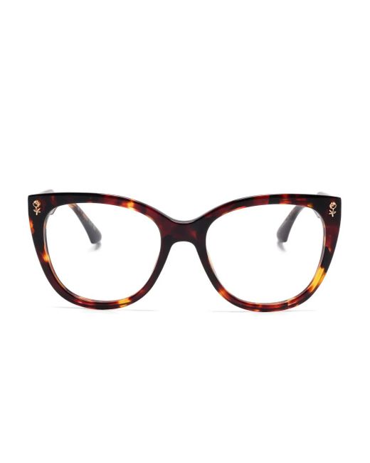 Etro バタフライ眼鏡フレーム Brown